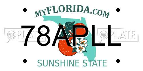 78APLL Florida License Plate