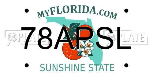 78APSL Florida License Plate