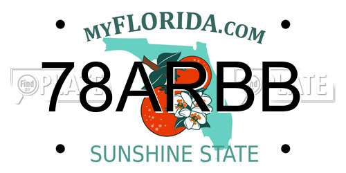 78ARBB Florida License Plate