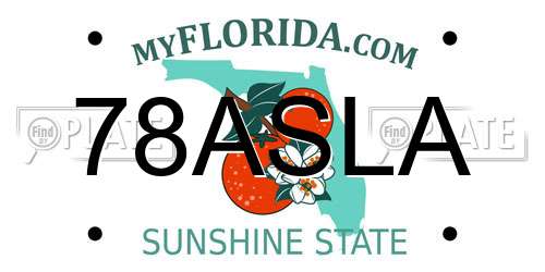78ASLA Florida License Plate