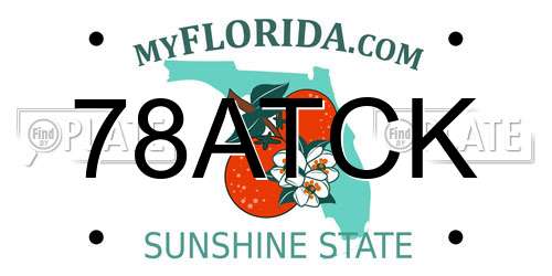 78ATCK Florida License Plate