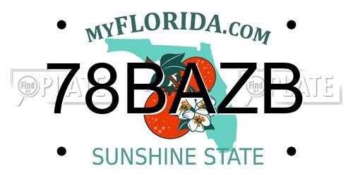 78BAZB Florida License Plate