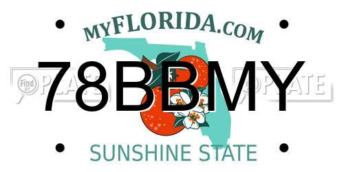 78BBMY Florida License Plate