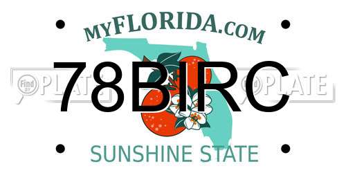 78BIRC Florida License Plate