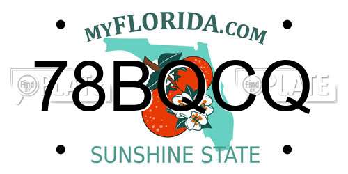 78BQCQ Florida License Plate