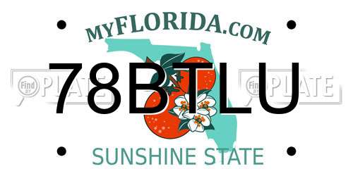 78BTLU Florida License Plate