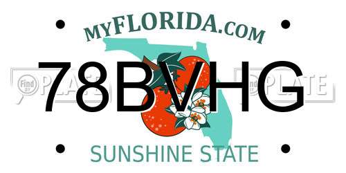 78BVHG Florida License Plate