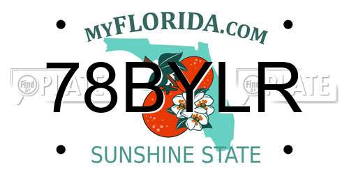 78BYLR Florida License Plate