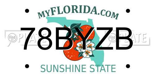 78BYZB Florida License Plate