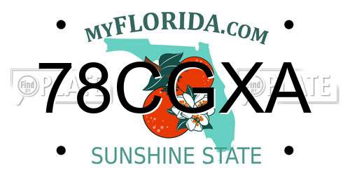 78CGXA Florida License Plate