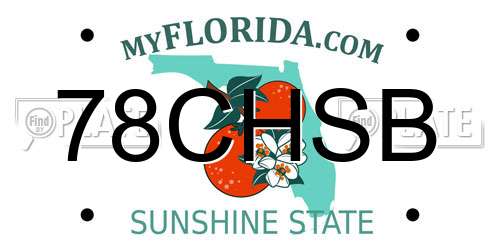 78CHSB Florida License Plate