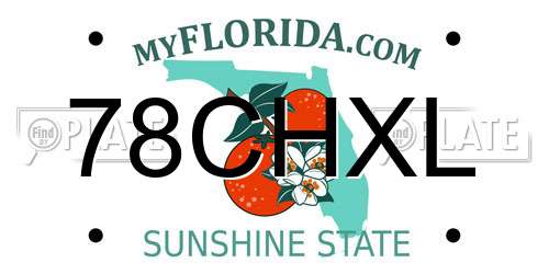 78CHXL Florida License Plate