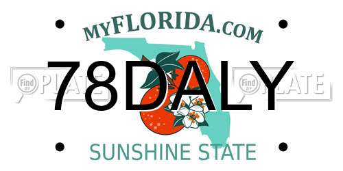 78DALY Florida License Plate