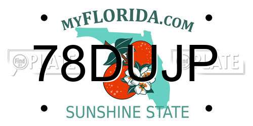 78DUJP Florida License Plate