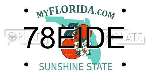 78EIDE Florida License Plate