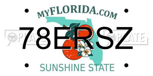 78ERSZ Florida License Plate