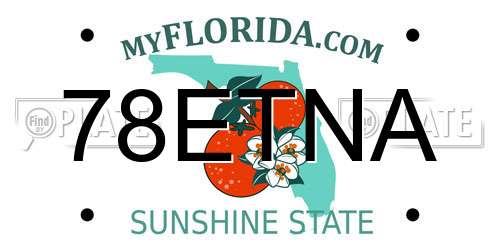 78ETNA Florida License Plate