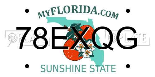 78EXQG Florida License Plate