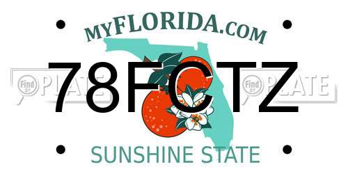 78FCTZ Florida License Plate