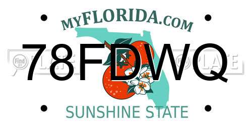 78FDWQ license plate in FL state