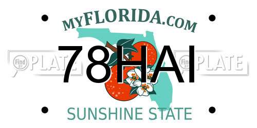 78HAI Florida License Plate