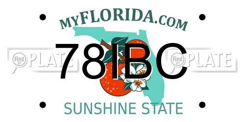 78IBC Florida License Plate
