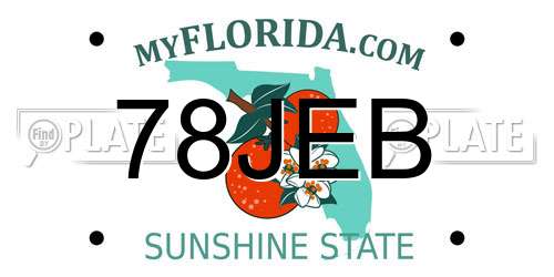 78JEB Florida License Plate