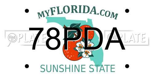 78PDA Florida License Plate