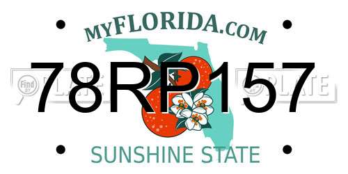 78RP157 Florida License Plate