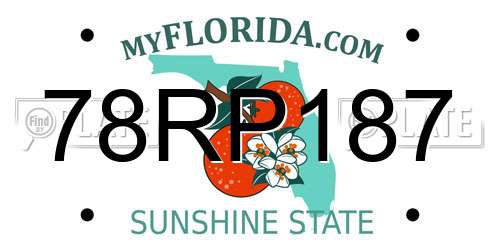 78RP187 Florida License Plate
