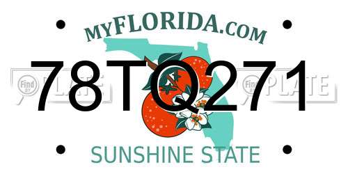 78TQ271 Florida License Plate