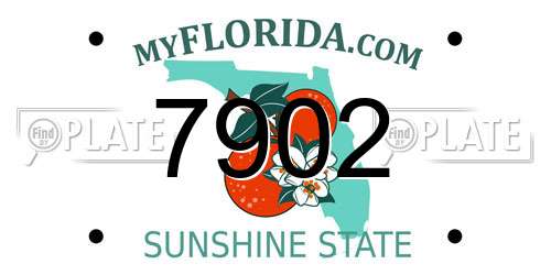 7902 Florida License Plate