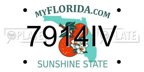7914IV Florida License Plate