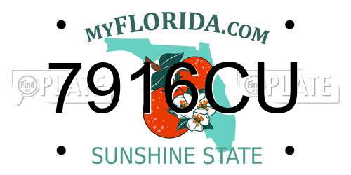 7916CU Florida License Plate