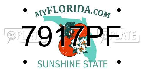 7917PF Florida License Plate