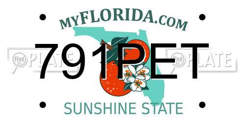 791PET Florida License Plate