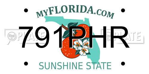 791PHR Florida License Plate