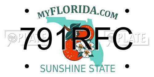 791RFC Florida License Plate