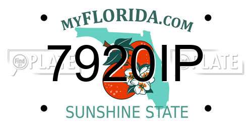 7920IP Florida License Plate