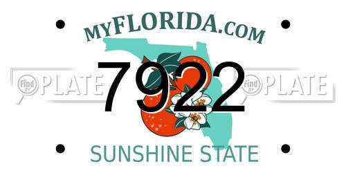 7922 Florida License Plate