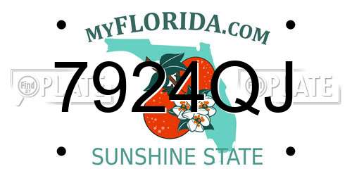 7924QJ Florida License Plate