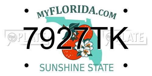 7927TK Florida License Plate