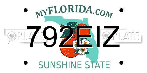 792EIZ Florida License Plate
