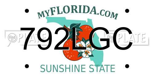 792LGC Florida License Plate