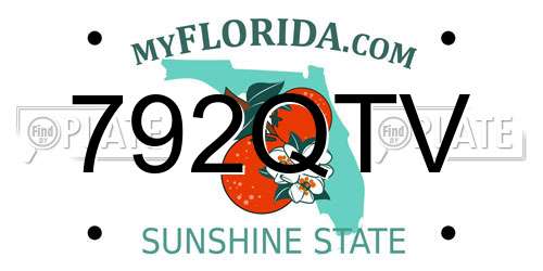 792QTV Florida License Plate