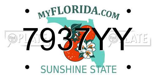 7937YY Florida License Plate
