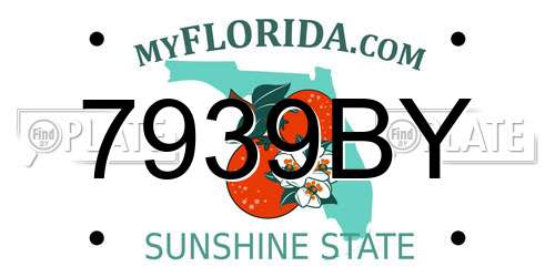 7939BY Florida License Plate