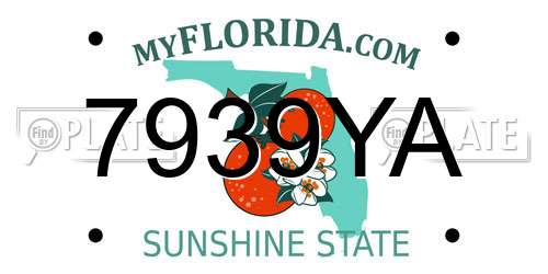 7939YA Florida License Plate