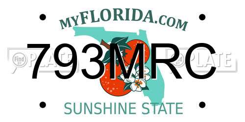 793MRC Florida License Plate