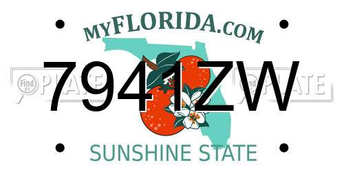 7941ZW Florida License Plate